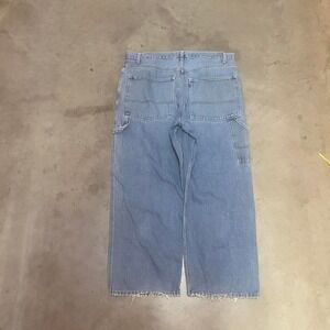 Vintage Levi's carpenter men's blue jeans baggy wide leg skater workwear 38 2002